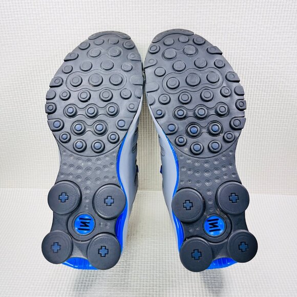 Nike Shox Sneakers 378341-014 Grey Racer Blue Men’s 12 US Athletic Shoes - Picture 8 of 12